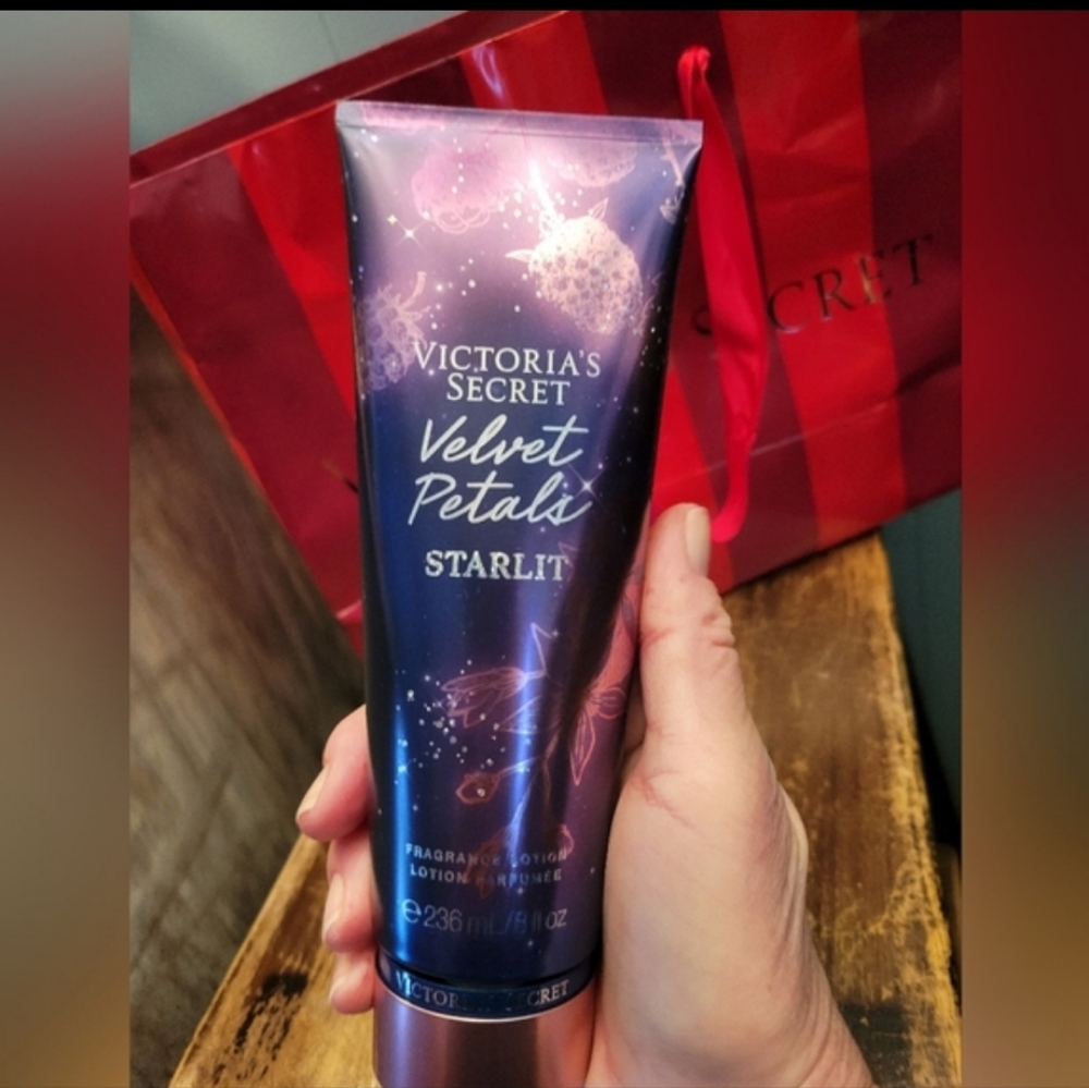 Victoriaโs Secret velvet petals starlit fragrance body lotion-purple